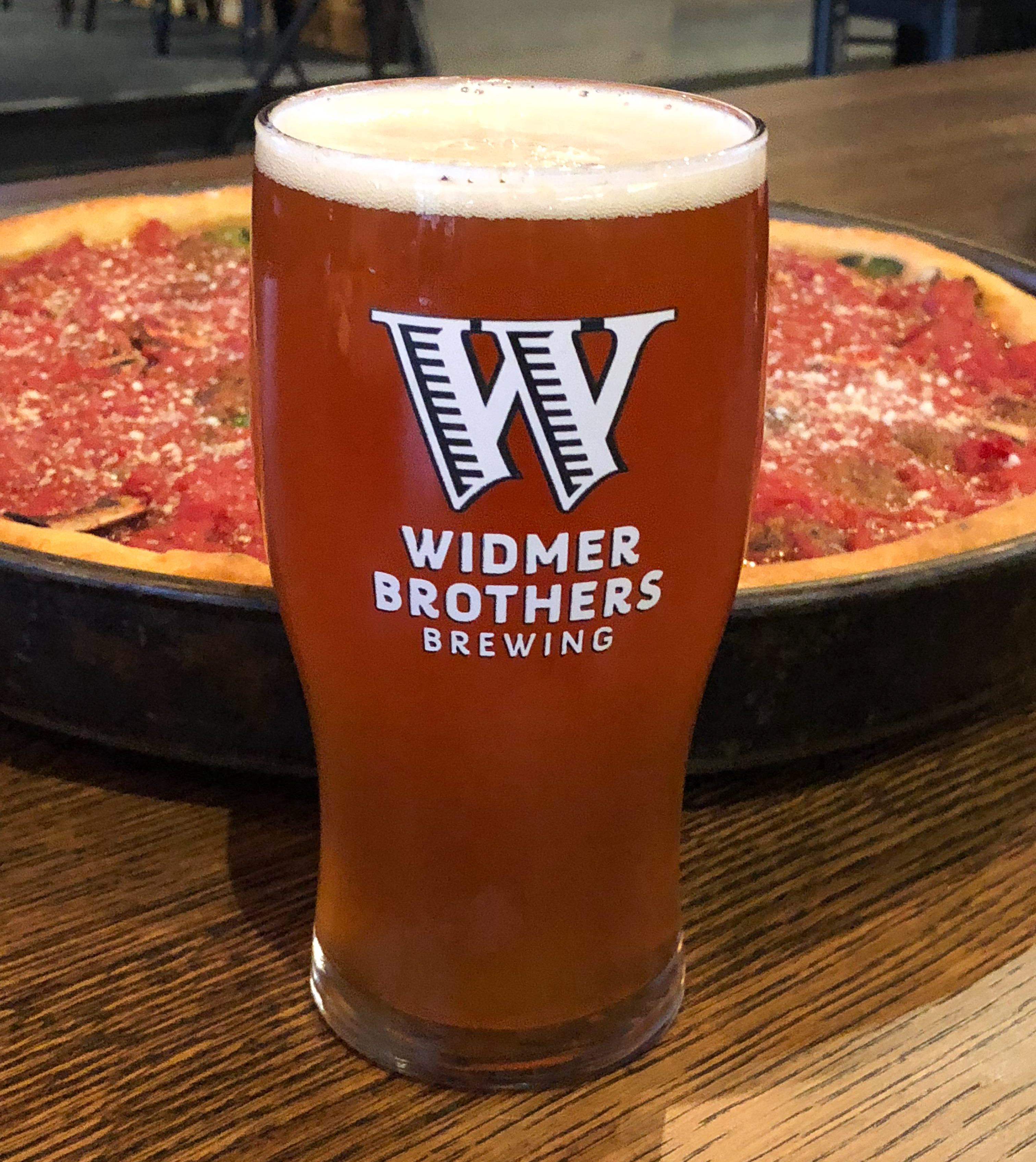 Drink Beer Eat Deep Dish Pizza Make a Difference Chicagoland Pizza Widmer Brothers Brewing Steven Shomler
