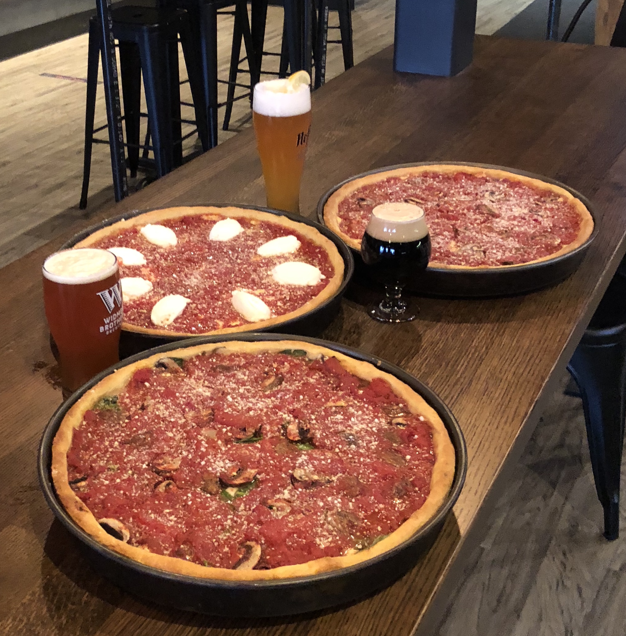 Drink Beer Eat Deep Dish Pizza Make a Difference Chicagoland Pizza Widmer Brothers Brewing Steven Shomler