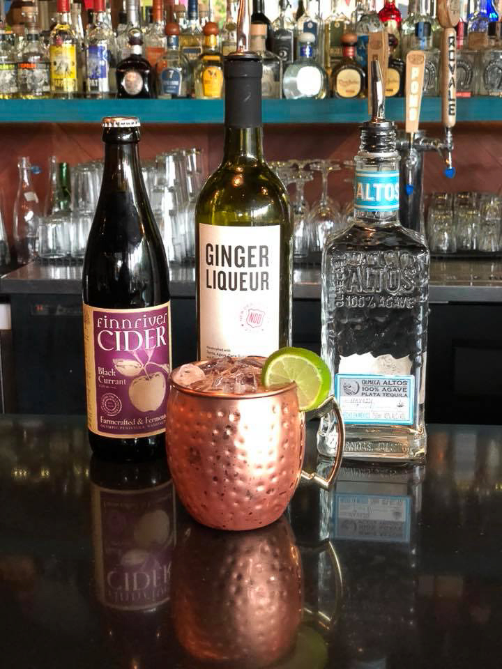 Oregon Cider Week: Black Currant Cider Cocktail Night Verde Cocina on Mississippi hosted by Steven Shomler