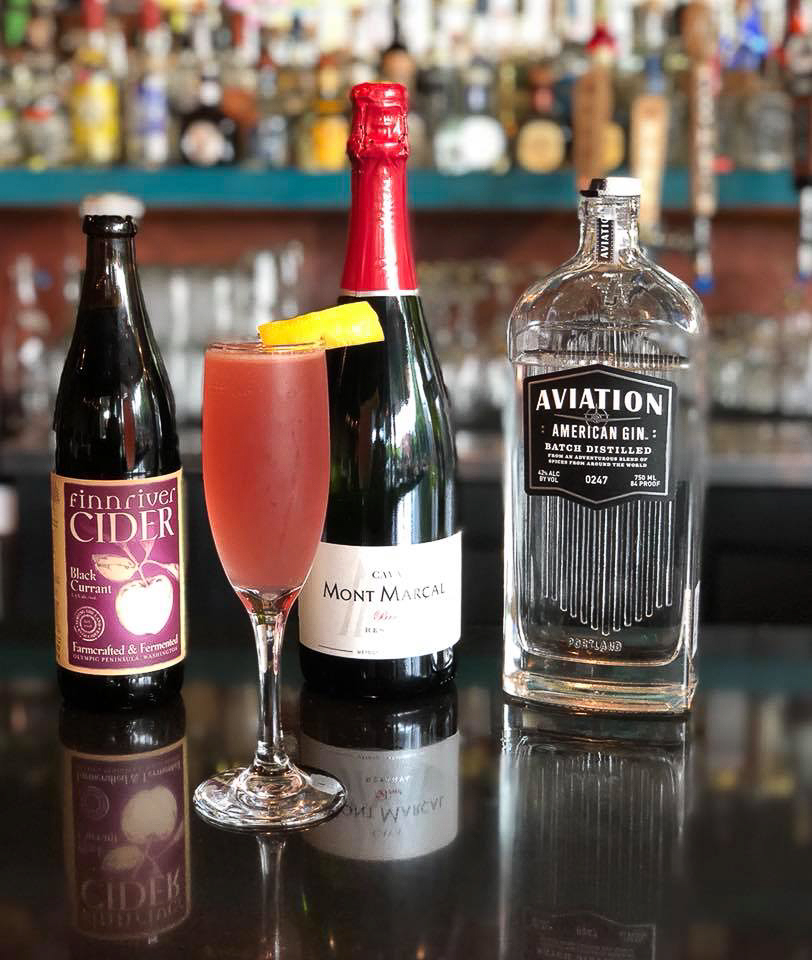 Oregon Cider Week: Black Currant Cider Cocktail Night Verde Cocina on Mississippi hosted by Steven Shomler