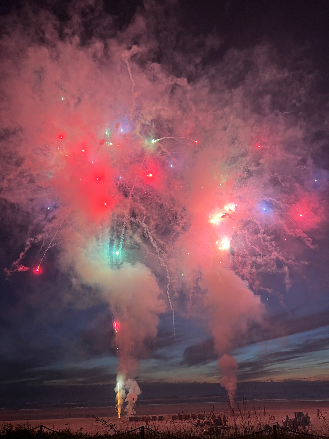 4th of July 2022 Fireworks at the Sand Dollar Rockaway Beach, Oregon on the Oregon Coast