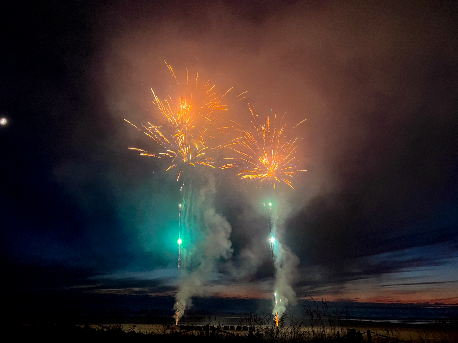 4th of July 2022 Fireworks at the Sand Dollar Rockaway Beach, Oregon on the Oregon Coast