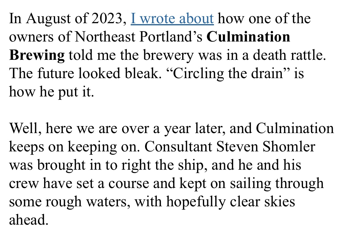 Culmination Brewing Defies Odds